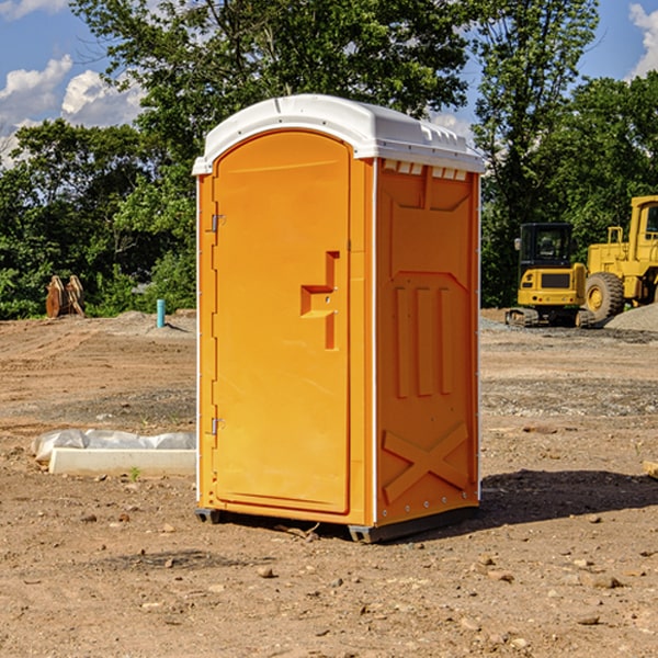 how often are the porta potties cleaned and serviced during a rental period in Homeland Park